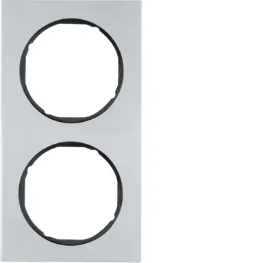 Berker 10122284 afdekraam 2-voudig R3 aluminium/zwart
