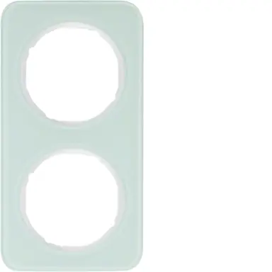 Berker 10122109 afdekraam 2-voudig R1 glas wit