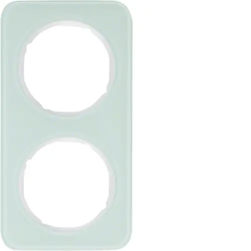 Berker 10122109 afdekraam 2-voudig R1 glas wit