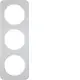 Berker 10132174 afdekraam 3-voudig R1 aluminium wit