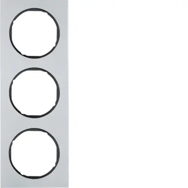 Berker 10132284 afdekraam 3-voudig R3 aluminium/zwart