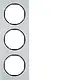 Berker 10132284 afdekraam 3-voudig R3 aluminium/zwart