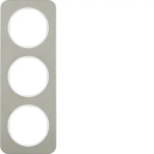 Berker 10132114 afdekraam 3-voudig R1 edelstaal wit