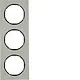 Berker 10132204 afdekraam 3-voudig R3 edelstaal/zwart