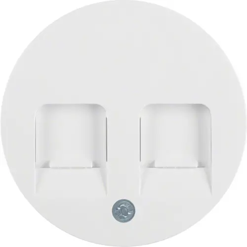 Berker 11812089 centraalplaat modular jack 2-voudig R1/R3/R8 wit