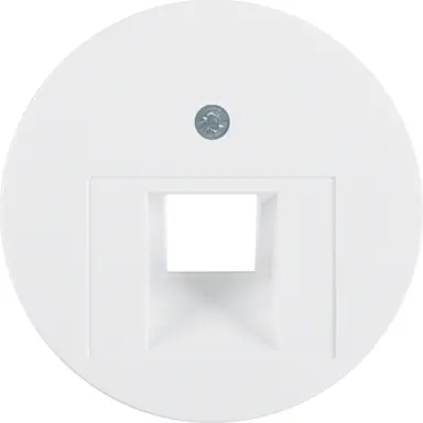 Berker 14072089 centraalplaat RJ45 wandcontactdoos 1-voudig R1/R3/R8 wit