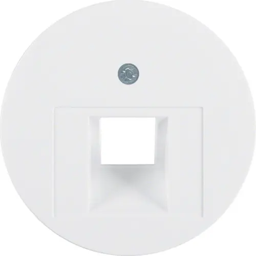 Berker 14072089 centraalplaat RJ45 wandcontactdoos 1-voudig R1/R3/R8 wit