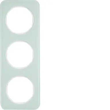 Berker 10132109 afdekraam 3-voudig R1 glas wit