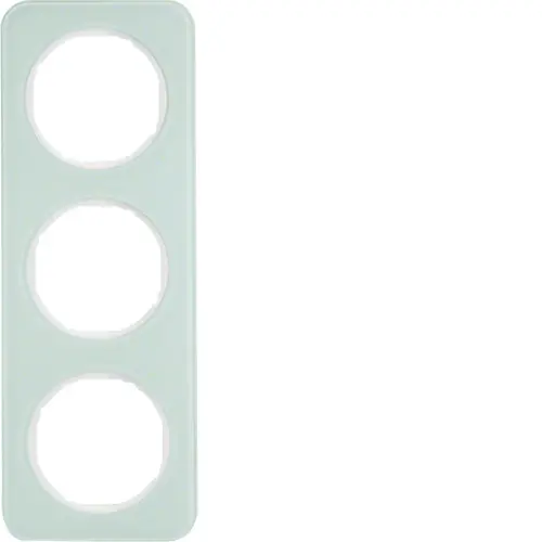 Berker 10132109 afdekraam 3-voudig R1 glas wit