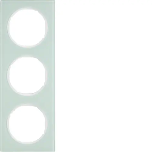 Berker 10132209 afdekraam 3-voudig R3 glas wit