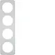 Berker 10142174 afdekraam 4-voudig R1 aluminium wit