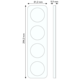 Berker 10142174 afdekraam 4-voudig R1 aluminium wit