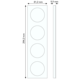 Berker 10142274 afdekraam 4-voudig R3 aluminium/wit
