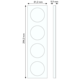 Berker 10142204 afdekraam 4-voudig R3 edelstaal/zwart