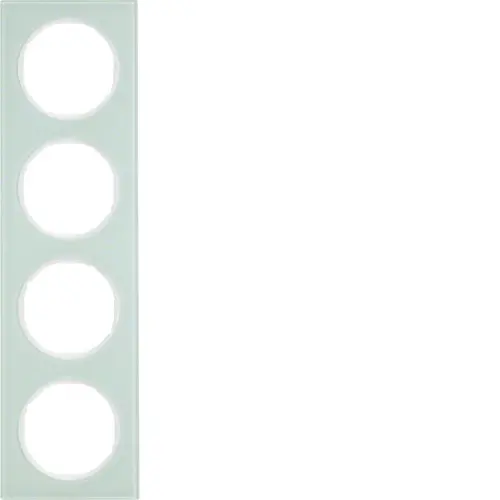 Berker 10142209 afdekraam 4-voudig R3 glas wit