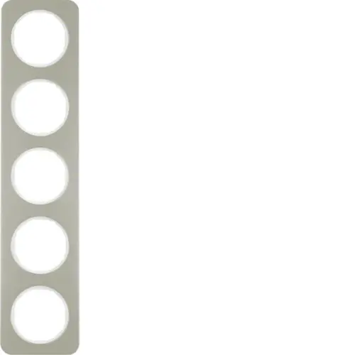 Berker 10152114 afdekraam 5-voudig R1 edelstaal wit