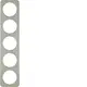 Berker 10152114 afdekraam 5-voudig R1 edelstaal wit