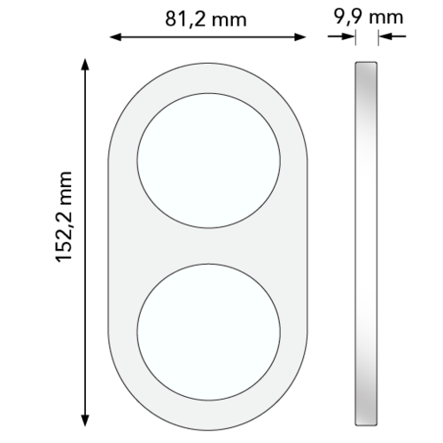 Berker 10122084 afdekraam 2-voudig R.Classic aluminium zwart
