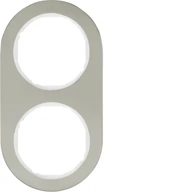 Berker 10122014 afdekraam 2-voudig R.Classic edelstaal wit