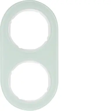 Berker 10122009 afdekraam 2-voudig R.Classic glas wit