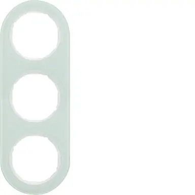 Berker 10132009 afdekraam 3-voudig R.Classic glas wit