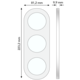 Berker 10132009 afdekraam 3-voudig R.Classic glas wit