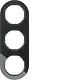 Berker 10132016 afdekraam 3-voudig R.Classic glas zwart