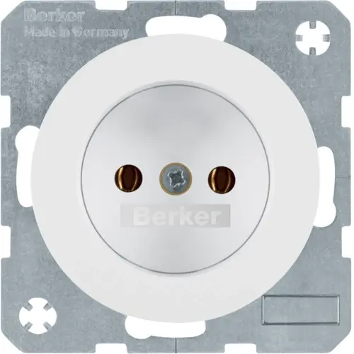 Berker 6167032089 wandcontactdoos zonder randaarde R1/R3/R8 wit