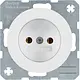 Berker 6167032089 wandcontactdoos zonder randaarde R1/R3/R8 wit