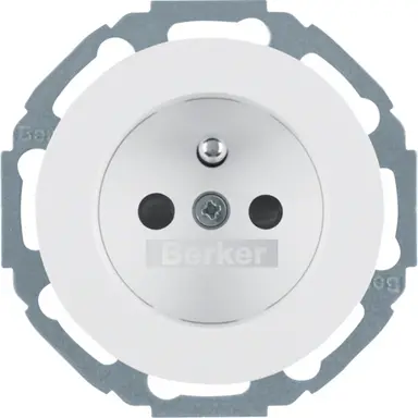 Berker 6768792089 wandcontactdoos penaarde kindveilig R.Classic wit