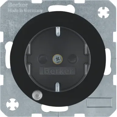 Berker 41102045 wandcontactdoos controle-LED R1/R3/R8 zwart