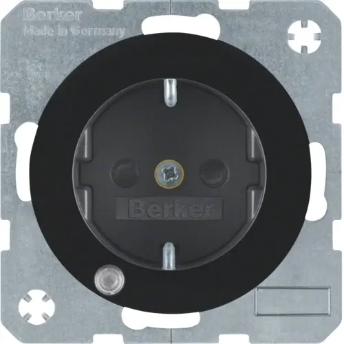 Berker 41102045 wandcontactdoos controle-LED R1/R3/R8 zwart