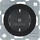 Berker 41232045 wandcontactdoos randaarde kindveilig schroef R1/R3/R8 zwart