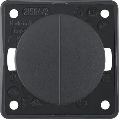 Berker 936552505 Integro Flow serieschakelaar 10 AX antraciet mat