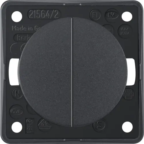 Berker 936552505 Integro Flow serieschakelaar 10 AX antraciet mat