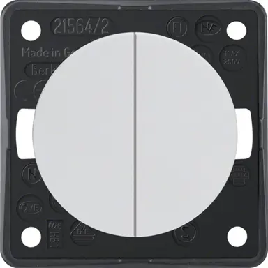 Berker 936552509 Integro Flow serieschakelaar 10 AX wit glans