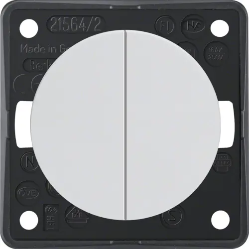 Berker 936552509 Integro Flow serieschakelaar 10 AX wit glans