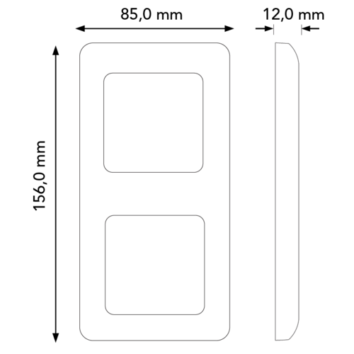 Berker 132901 afdekraam 2-voudig WG-UP IP44 bruin glans