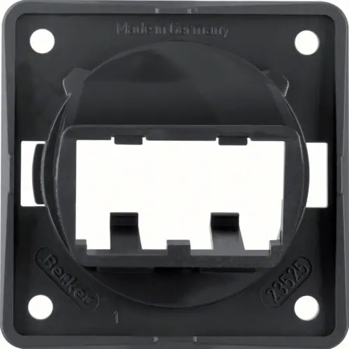 Berker 9455905 Integro Flow draagplaat 2-voudig voor Mini-Com modules zwart glans