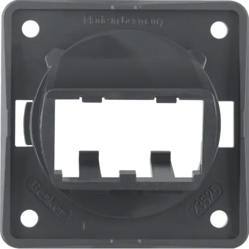 Berker 945592505 Integro Flow draagplaat 2-voudig voor Mini-Com modules antraciet glans