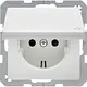 Berker 47516069 wandcontactdoos randaarde klapdeksel Q1/Q3/Q7 wit