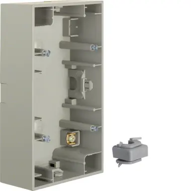 Berker 10427004 opbouwbak 2-voudig K5 edelstaal verticaal