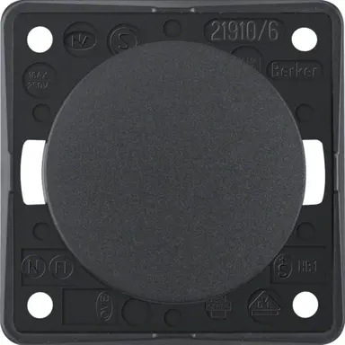 Berker 936562505 Integro Flow wisselschakelaar 10 AX antraciet mat