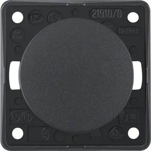 Berker 936712505 Integro Flow pulsdrukker maakcontact antraciet mat