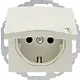 Berker 47448982 wandcontactdoos randaarde kindveilig klapdeksel 45 graden draaibaar S1/B3/B7 creme glans