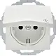 Berker 47441909 wandcontactdoos randaarde kindveilig klapdeksel 45 graden draaibaar S1/B3/B7 wit mat