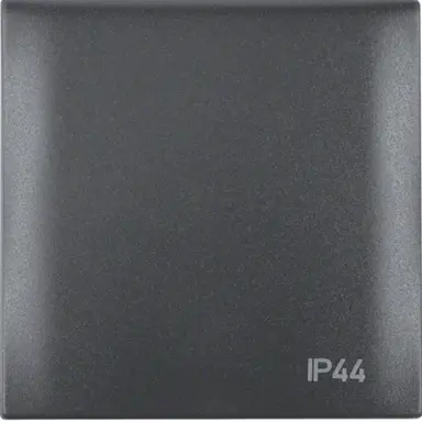 Berker 918282595 Integro Flow afdekraam 1-voudig met klapdeksel antraciet mat IP44