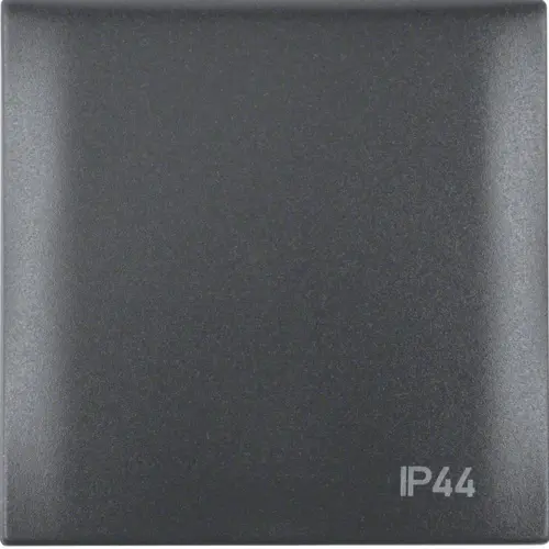 Berker 918282595 Integro Flow afdekraam 1-voudig met klapdeksel antraciet mat IP44