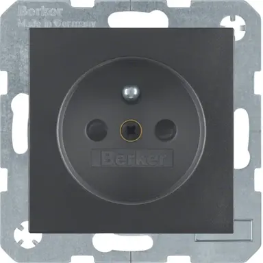 Berker 6768761606 wandcontactdoos penaarde kindveilig S1/B3/B7 antraciet mat