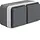 Berker 47753525 W1 wandcontactdoos randaarde 2-voudig horizontaal compleet grijs